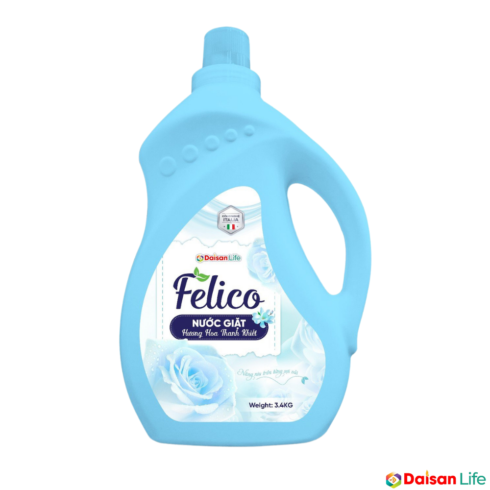 Nước giặt Felico hương hoa thanh khiết 3,4 kg - Xanh